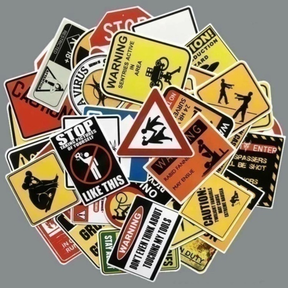 - Warning  Stickers